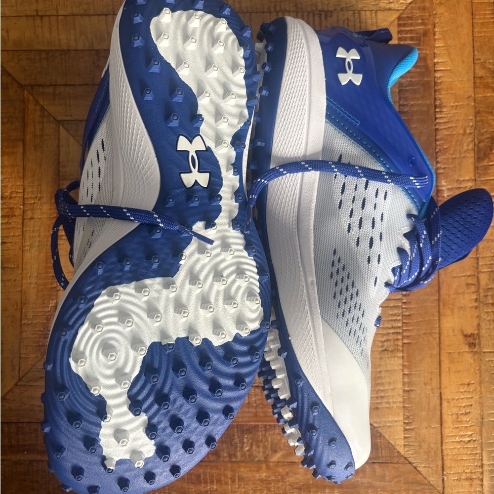 Under Armour Blue and White cleats